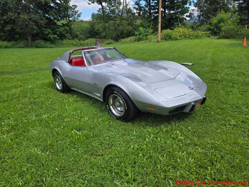 1976 Silver Chevy Corvette T-Top
