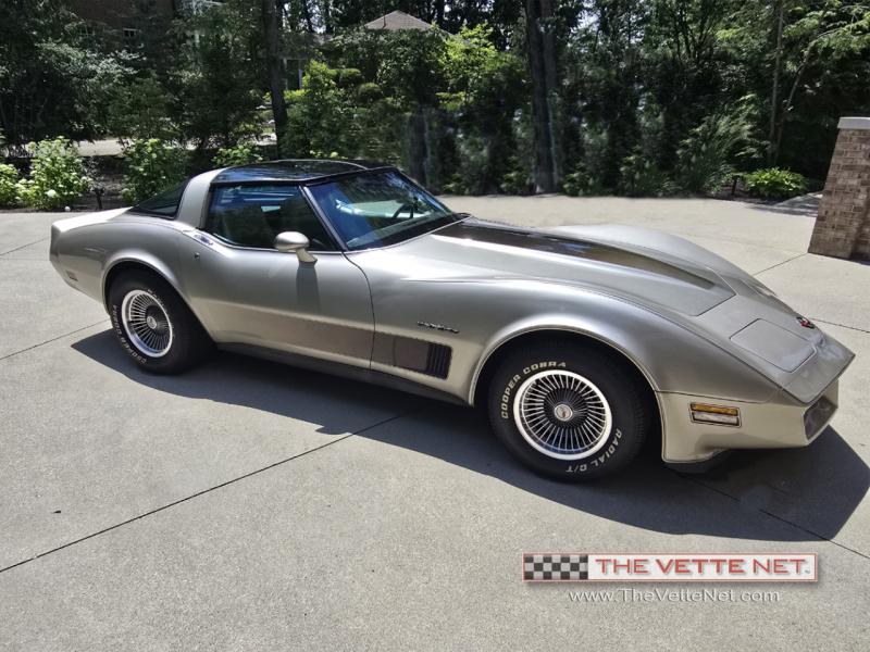 1982 Silver Beige Chevy Corvette T-Top