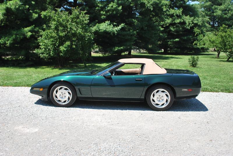 1996 Polo Green Chevy Corvette Convertible
