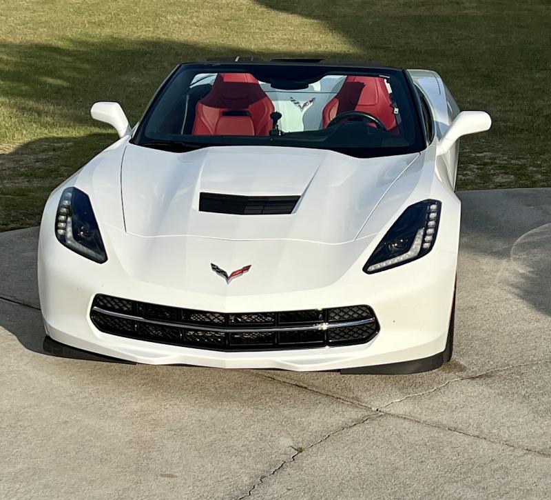 2017 White with Black top Chevy Corvette Convertible