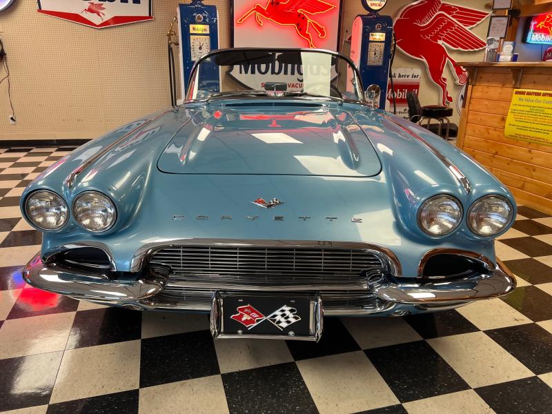 1961 jewel blue Chevy Corvette Convertible