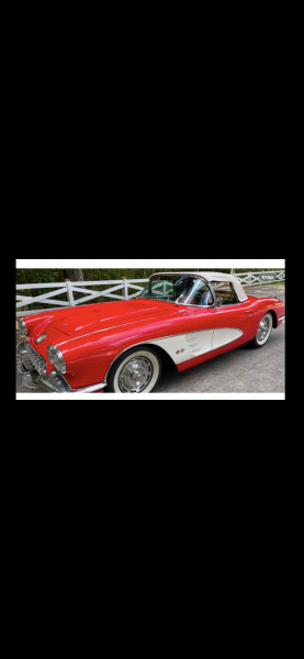 1959 Red Chevy Corvette Convertible