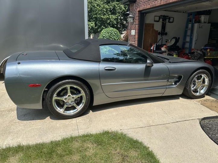 2004 Silver Chevy Corvette Convertible